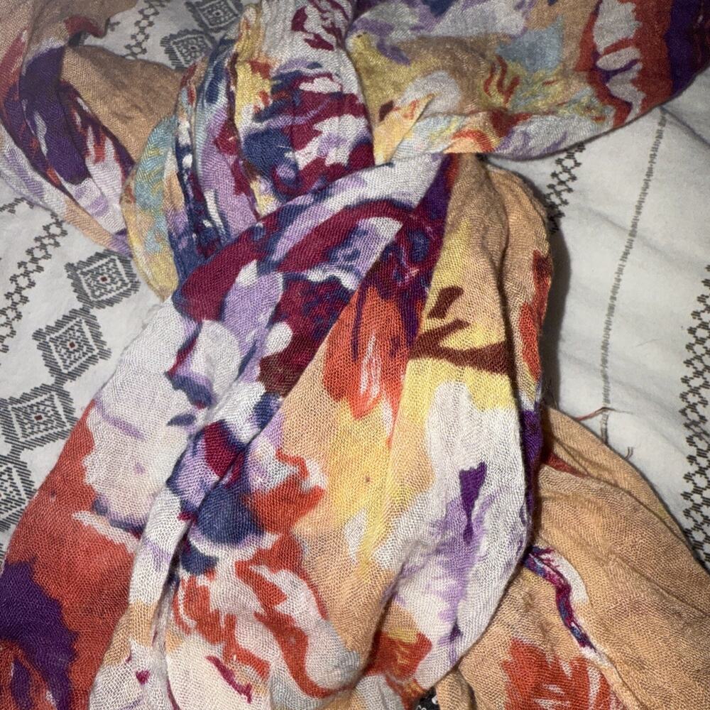 Floral Torino Scarf Spring Fall - Picture 5 of 5